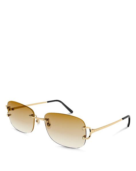 cartier signature c sunglasses rimless.